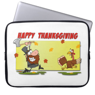 SlipperyJoe's fröhliche, spielerische Thanksgiving Laptopschutzhülle