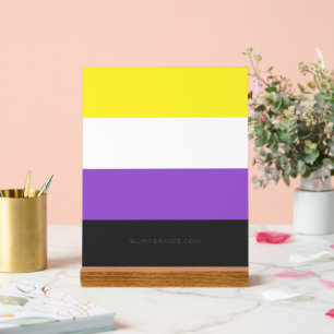 SlipperyJoe's Gay-Geschenke aus dem nichtbinären P Acrylschild