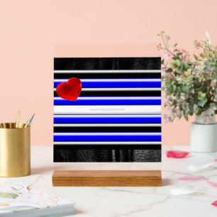 SlipperyJoe's Gay Leather Pride Fahne schwarze Kön Acrylschild