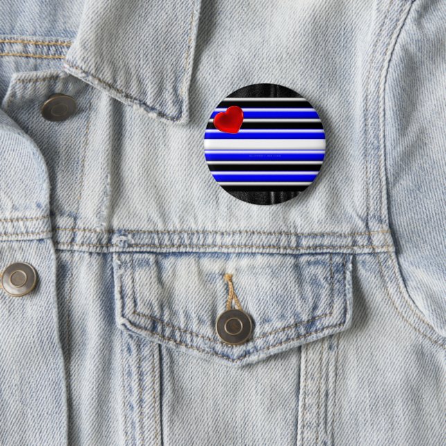 SlipperyJoe's Gay Leather Pride Fahne schwarze Kön Button (Beispiel)