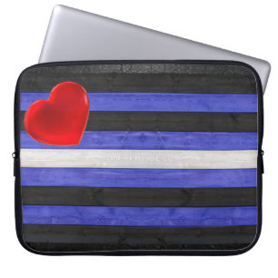 SlipperyJoe's Gay Leather Pride Flagge schwarz kön Laptopschutzhülle