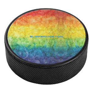 SlipperyJoe's Gay Pride Fahne Regenbogenfarben Kra Eishockey Puck