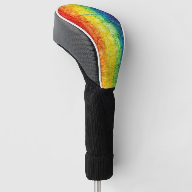 SlipperyJoe's Gay Pride Fahne Regenbogenfarben Kra Golf Headcover (angewinkelt)