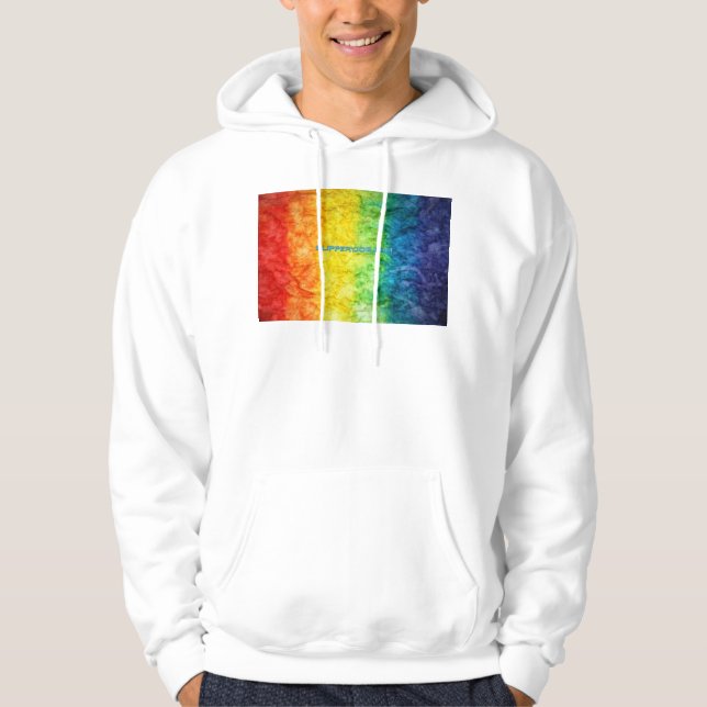 SlipperyJoe's Gay Pride Fahne Regenbogenfarben Kra Hoodie (Vorderseite)
