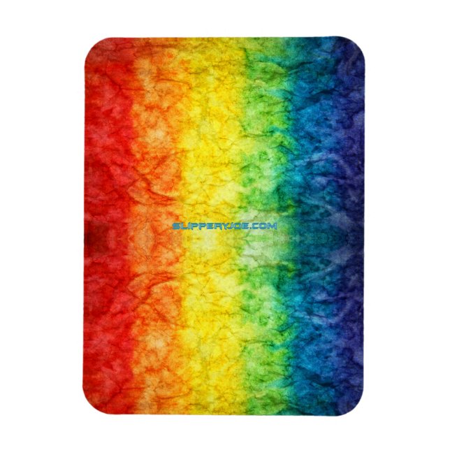 SlipperyJoe's Gay Pride Fahne Regenbogenfarben Kra Magnet (Vertikal)
