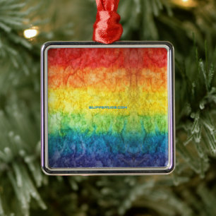 SlipperyJoe's Gay Pride Fahne Regenbogenfarben Kra Ornament Aus Metall