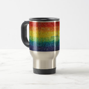 SlipperyJoe's Gay Pride Fahne Regenbogenfarben Kra Reisebecher