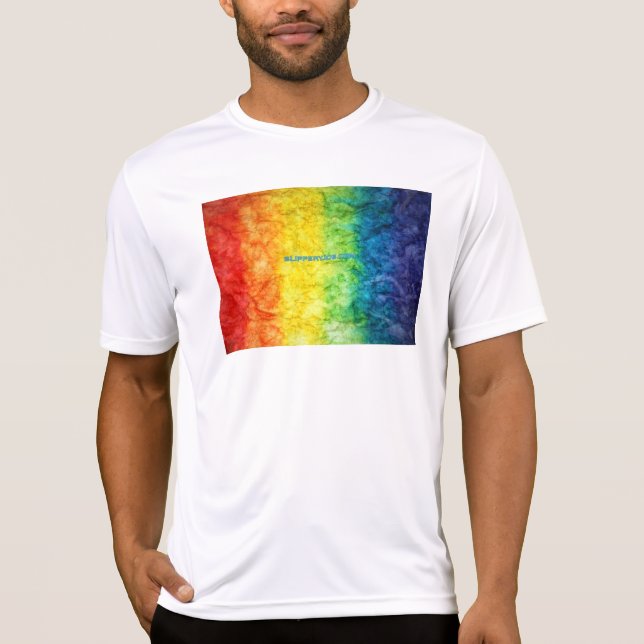 SlipperyJoe's Gay Pride Fahne Regenbogenfarben Kra T-Shirt (Vorderseite)