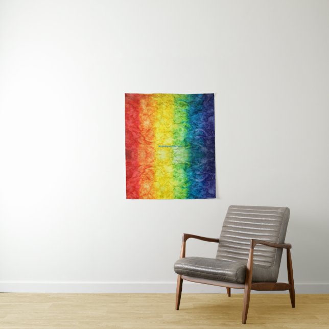 SlipperyJoe's Gay Pride Fahne Regenbogenfarben Kra Wandteppich (Beispiel)