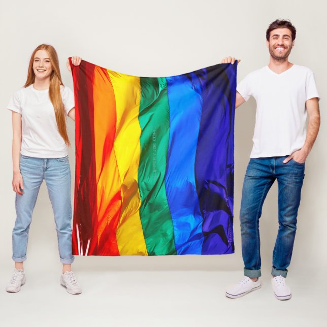SlipperyJoe's Gay Pride-Fahne schwänzen Stolzfarbe Fleecedecke (Beispiel)