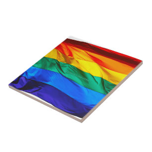 SlipperyJoe's Gay Pride-Fahne schwänzen Stolzfarbe Fliese