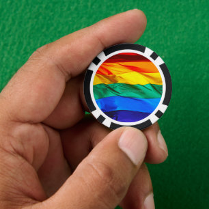 SlipperyJoe's Gay Pride-Fahne schwänzen Stolzfarbe Pokerchips
