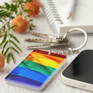 SlipperyJoe's Gay Pride-Fahne schwänzen Stolzfarbe Schlüsselanhänger