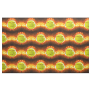 SlipperyJoe's gelber Softball-Feuerball Flammen ra Stoff