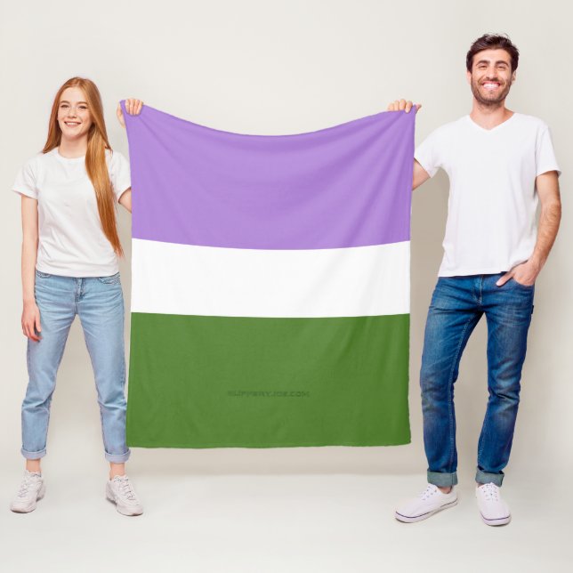 SlipperyJoe's Genderqueer Pride Fahnen Farben non- Fleecedecke (Beispiel)