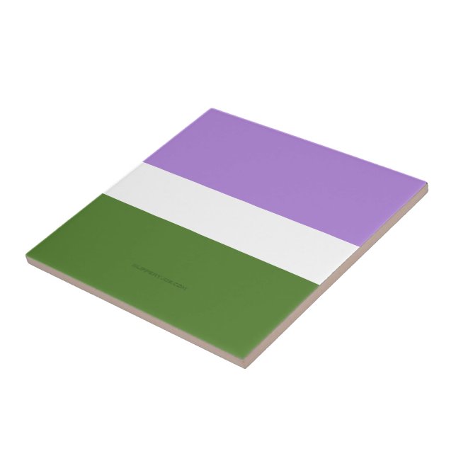 SlipperyJoe's Genderqueer Pride Fahnen Farben non- Fliese (Seite)