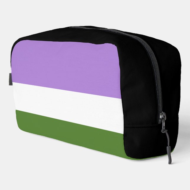 SlipperyJoe's Genderqueer Pride Fahnen Farben non- Waschbeutel (Rechte Ecke)