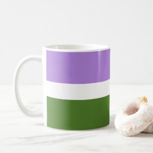 SlipperyJoe's genderqueere Pride-Flagge Lavendelbl Kaffeetasse