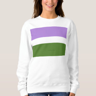 SlipperyJoe's genderqueere Pride-Flagge Lavendelbl Sweatshirt