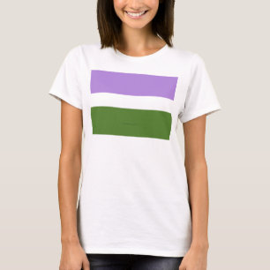 SlipperyJoe's genderqueere Pride-Flagge Lavendelbl T-Shirt