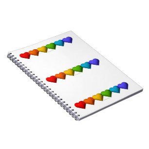 SlipperyJoe's glänzende 3D-Herzformen-Glyphen erze Notizblock