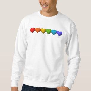 SlipperyJoe's glänzende 3D-Herzformen-Glyphen erze Sweatshirt
