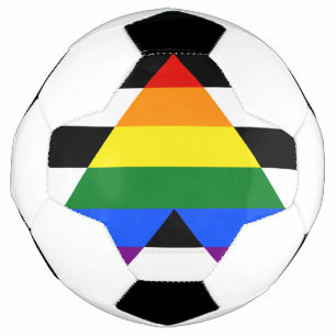 SlipperyJoes glatte Regenbogenflagge der geraden V Fußball