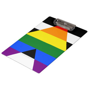 SlipperyJoes glatte Regenbogenflagge der geradlini Klemmbrett