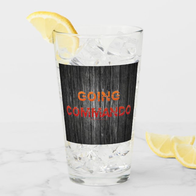 SlipperyJoe's Going Commando fett roter orangefarb Glas (Vorderseite Ice)