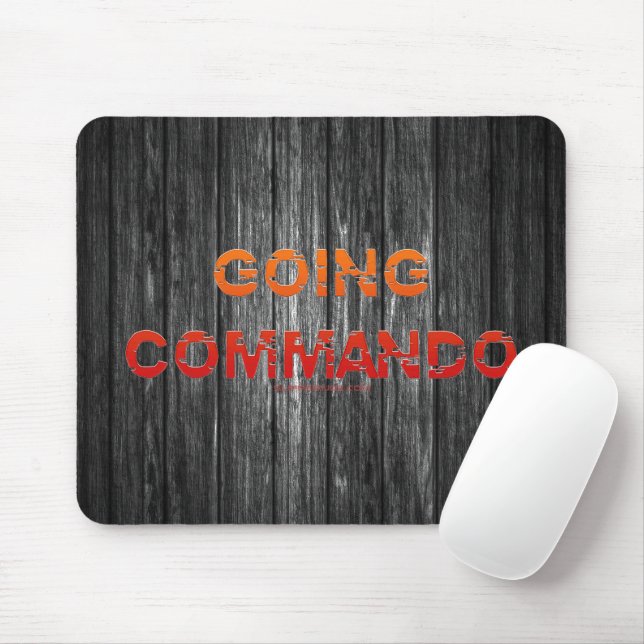 SlipperyJoe's Going Commando fett roter orangefarb Mousepad (Mit Mouse)