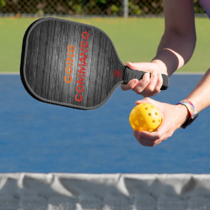 SlipperyJoe's Going Commando fett roter orangefarb Pickleball Schläger