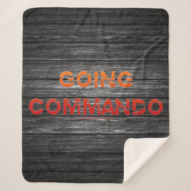 SlipperyJoe's Going Commando fett roter orangefarb Sherpadecke (Vorderseite)