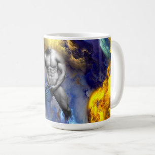 SlipperyJoe's Graustufen-Männerkörperphysik schrei Kaffeetasse