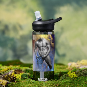 SlipperyJoe's Graustufen-Männerkörperphysik schrei Trinkflasche