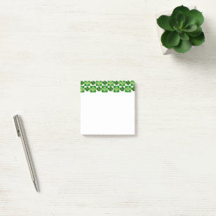 SlipperyJoe's grüne vierblättrige Klee Saint Patri Post-it Klebezettel