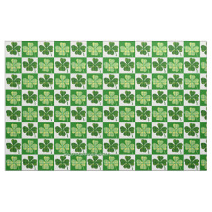 SlipperyJoe's grüne vierblättrige Klee Saint Patri Stoff