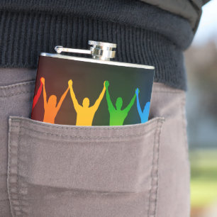 SlipperyJoe's Gruppenmitglieder, die Hände bilden Flachmann