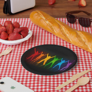 SlipperyJoe's Gruppenmitglieder, die Hände bilden Pappteller