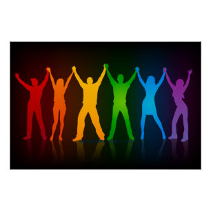 SlipperyJoe's Gruppenmitglieder, die Hände bilden Poster