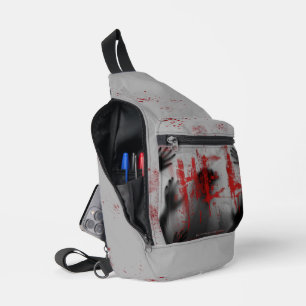SlipperyJoe's gruseliges Horror-Themen-Visual-Dick Crossbody Bag