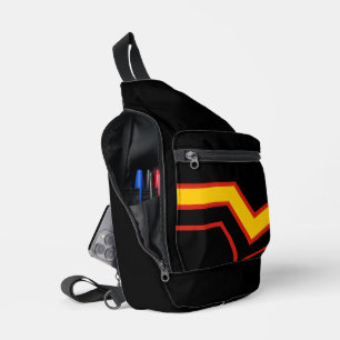 SlipperyJoe's Gummi-Stolzflagge Pfeile Chevron st Crossbody Bag