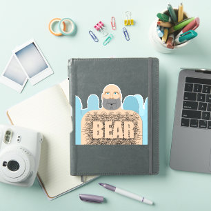 SlipperyJoe's haariger Körper Bär Körper Mann unsh Aufkleber