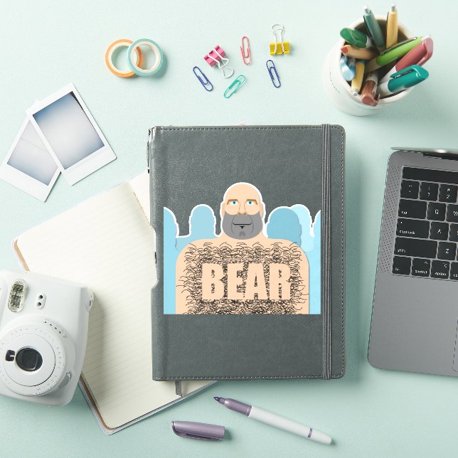 SlipperyJoe's haariger Körper Bär Körper Mann unsh Aufkleber (iPad Hülle)