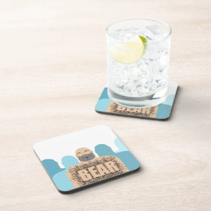 SlipperyJoe's haariger Körper Bär Körper Mann unsh Getränkeuntersetzer