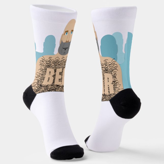 SlipperyJoe's haariger Körper Bär Körper Mann unsh Socken (Gewinkelt)