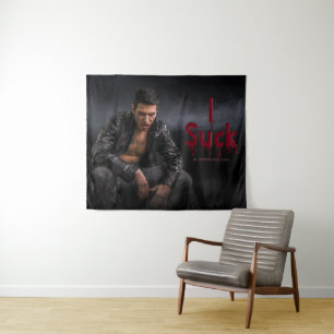 SlipperyJoe's Halloween blasse vampirische Figur Z Wandteppich