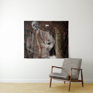 SlipperyJoe's Halloween durchsichtiger Geist-ähnli Wandteppich