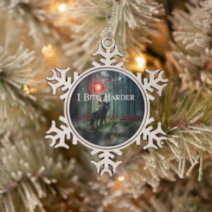 SlipperyJoe's Halloween-Hemdloser muskulöser Mann Schneeflocken Zinn-Ornament