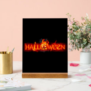SlipperyJoe's Halloween massive feuersprühende Sch Acrylschild