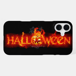 SlipperyJoe's Halloween massive feurige Beschriftu iPhone 16 Plus Hülle